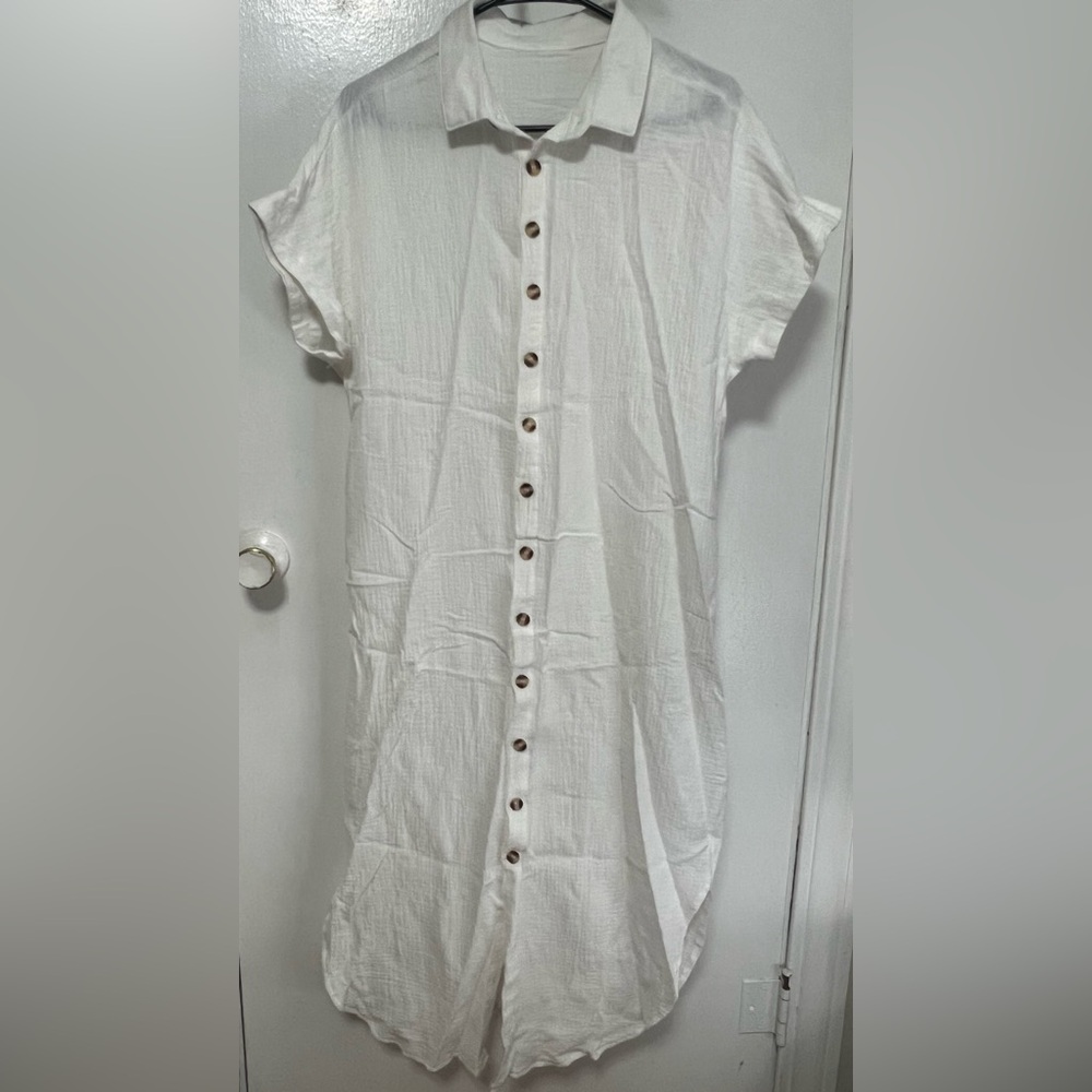 ❤️ 3 for $15 White Midi Dress